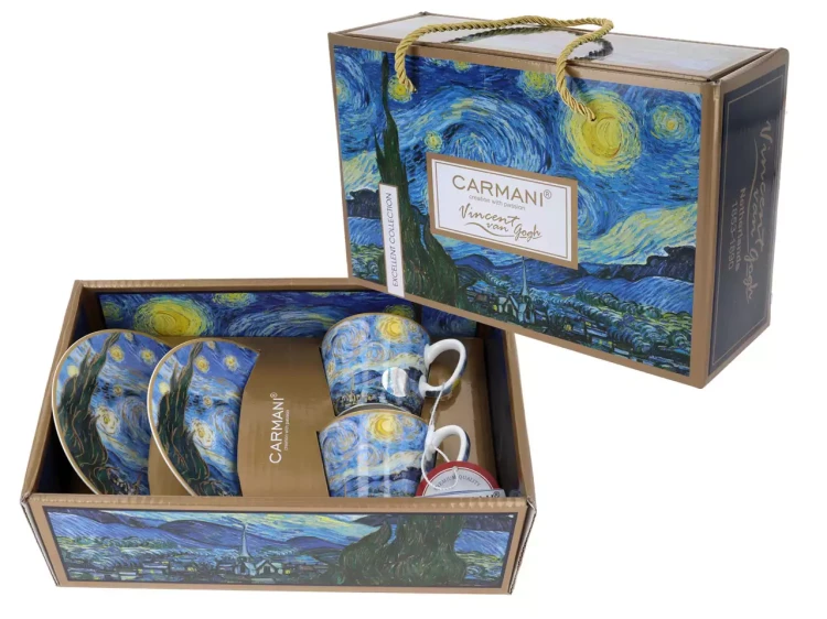 Filiżanki espresso porcelana van Gogh Gwiaździsta noc 2.webp