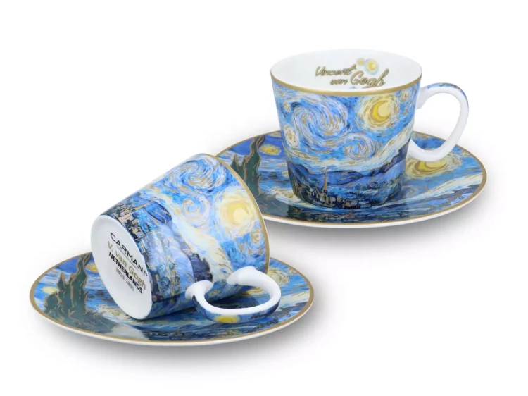 Filiżanki espresso porcelana van Gogh Gwiaździsta noc 3.webp