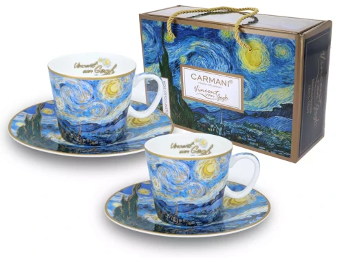 Filiżanki espresso porcelana van Gogh Gwiaździsta noc 5.webp