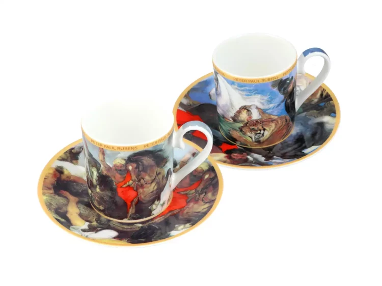 Komplet filiżanek espresso PPRubens Polowanie na tygrysa 7.webp