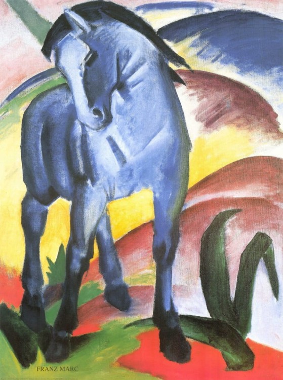 5579TN Parasolka składana Franz Marc Niebieski koń 4.jpg