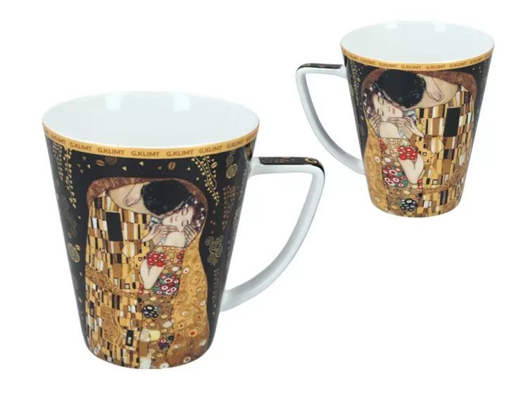 Zestaw kubek i filiżanka Carmani Gustav Klimt Pocałunek 4.webp