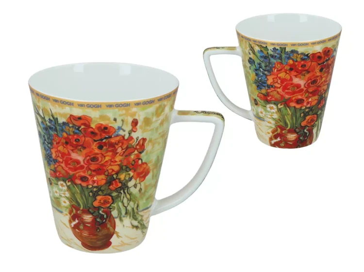 Zestaw kubek i filiżanka Carmani Vincent van Gogh Maki 4.webp
