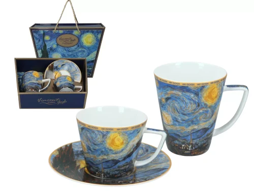 Zestaw kubek i filiżanka Carmani Vincent van Gogh Gwiaździsta noc 1.webp