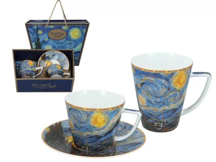 Zestaw kubek i filiżanka Carmani Vincent van Gogh Gwiaździsta noc 1.webp