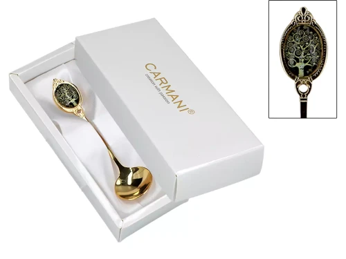 Łyżeczka do cukru pozłacana Gustav Klimt Drzewo życia 1.webp