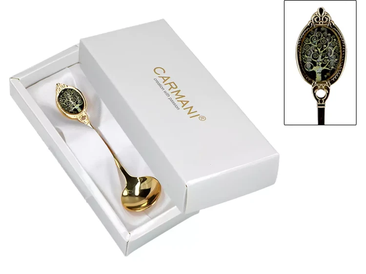 Łyżeczka do cukru pozłacana Gustav Klimt Drzewo życia 1.webp