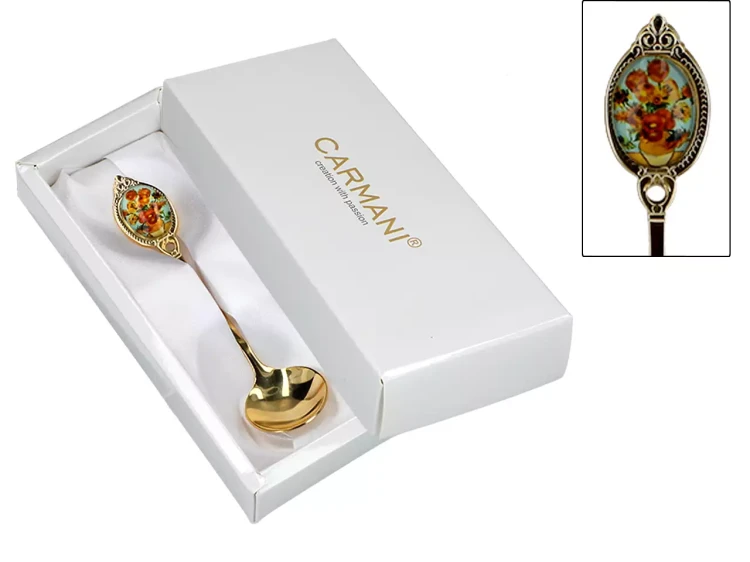 Łyżeczka do cukru pozłacana Vincent van Gogh Słoneczniki.webp