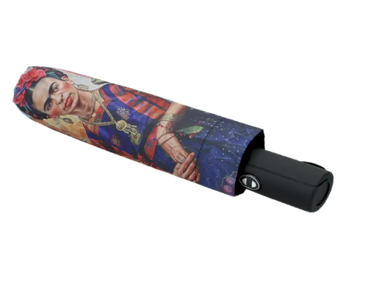 Parasolka składana full-auto Frida Kahlo złożona w pokrowcu