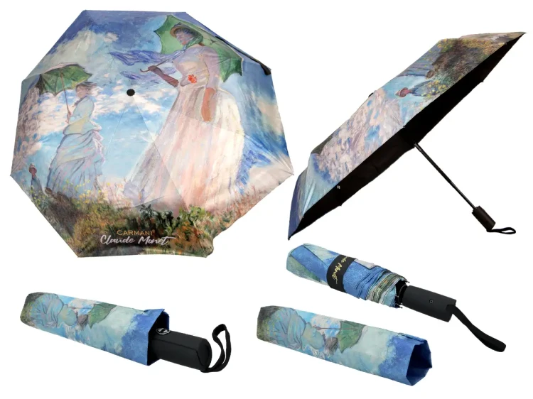 Parasolka składana Claude Monet Kobieta z parasolką wzór na wierzchu 1.webp
