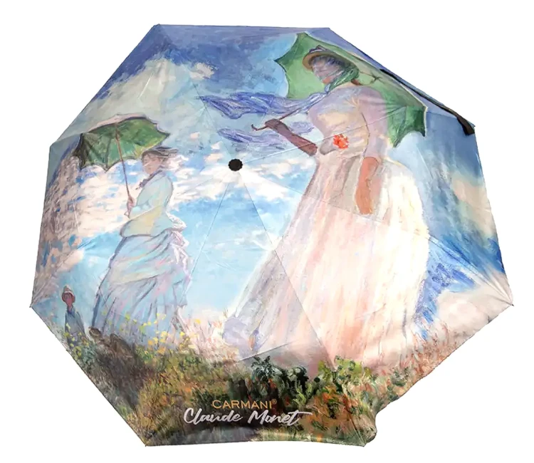 Parasolka składana Claude Monet Kobieta z parasolką wzór na wierzchu 5.webp