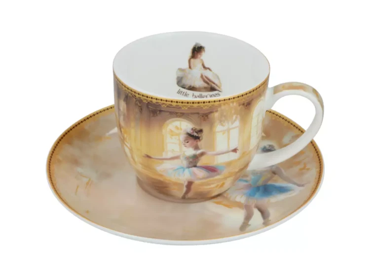 Filiżanka porcelanowa 300ml Laura Lozano Małe baleriny brąz 4.webp