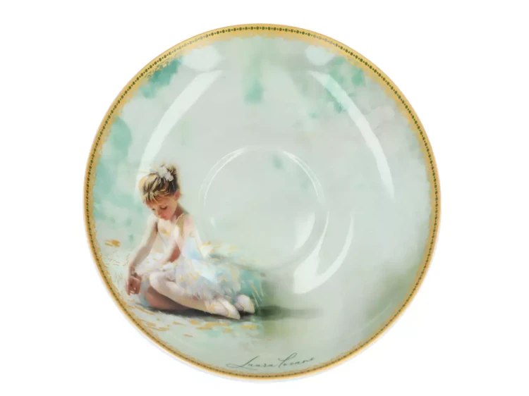 Filiżanka porcelanowa 300ml Laura Lozano Małe baleriny zieleń 4.webp