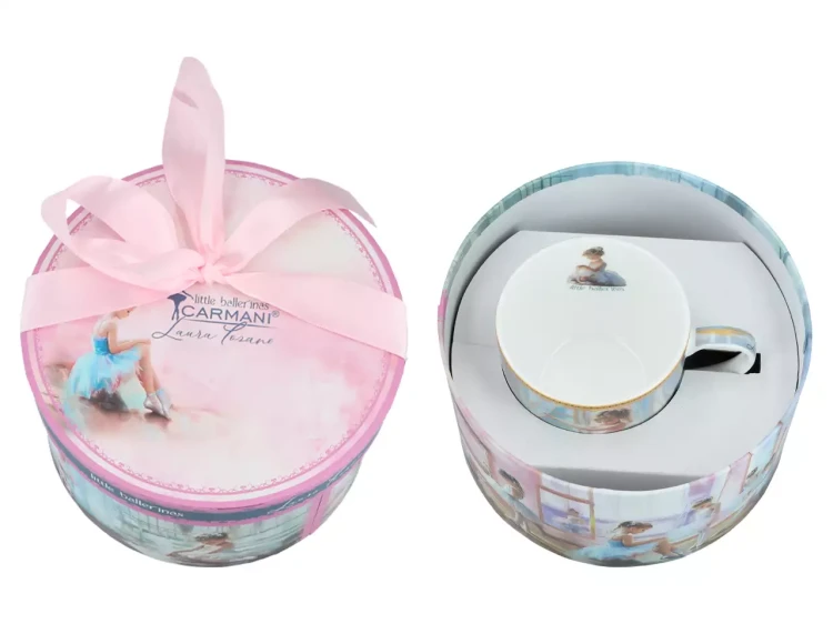 Filiżanka porcelanowa 300ml Laura Lozano Małe baleriny błękit 2.webp