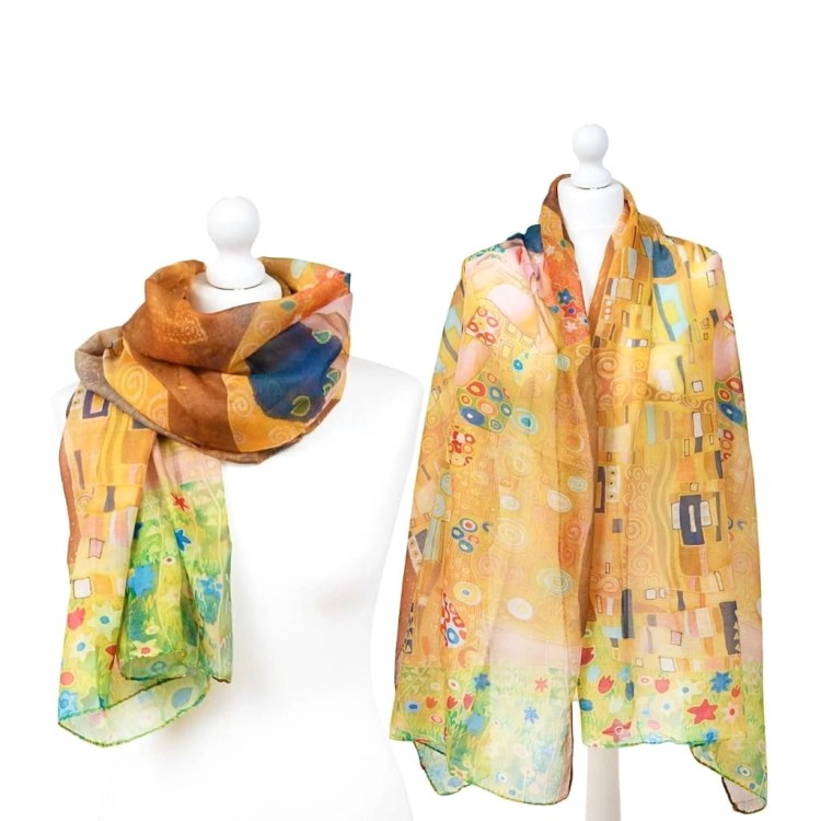 Lekki szal 180x70 Gustav Klimt Pocałunek 1