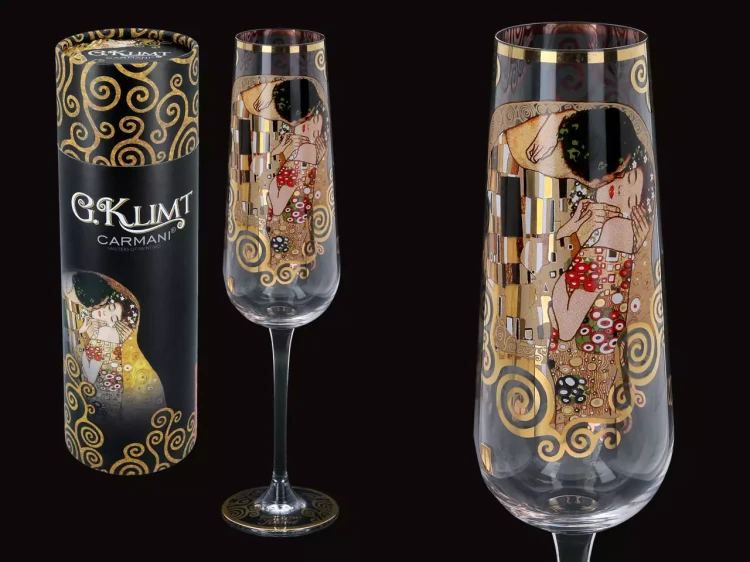 Kieliszek do szampana Gustav Klimt Pocałunek 1.webp