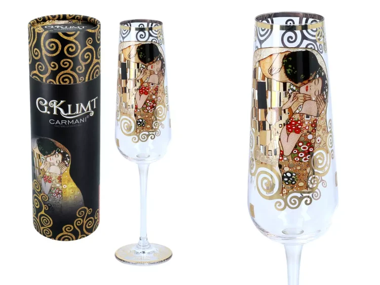 Kieliszek do szampana Gustav Klimt Pocałunek 2.webp