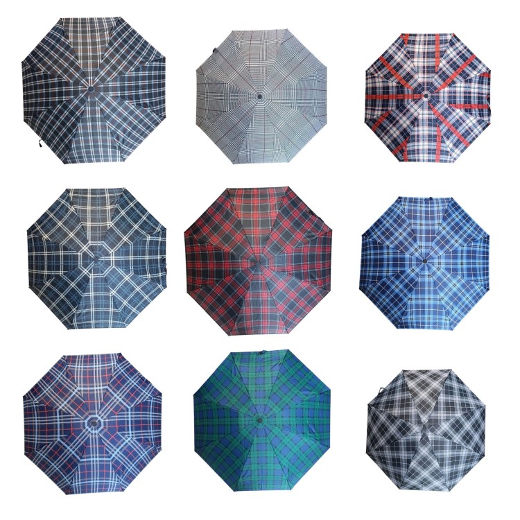 Parasolka kieszonkowa w kratkę - dużo wzorów