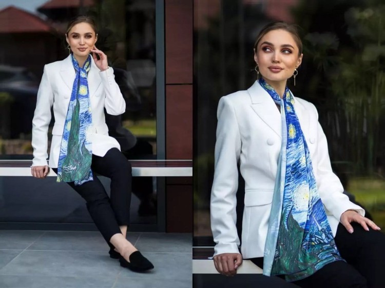 Szal 45x180 cm Vincent van Gogh Carmani 4