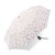 Parasolka składana Happy Rain półautomat Kropelki biała rozłożona