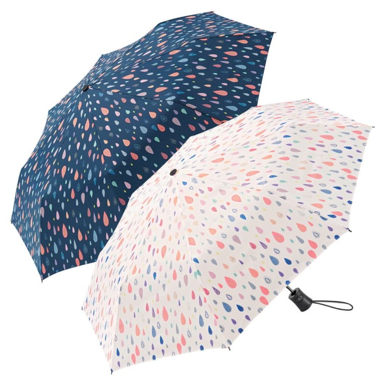 Parasolka składana Happy Rain półautomat Kropelki kolory