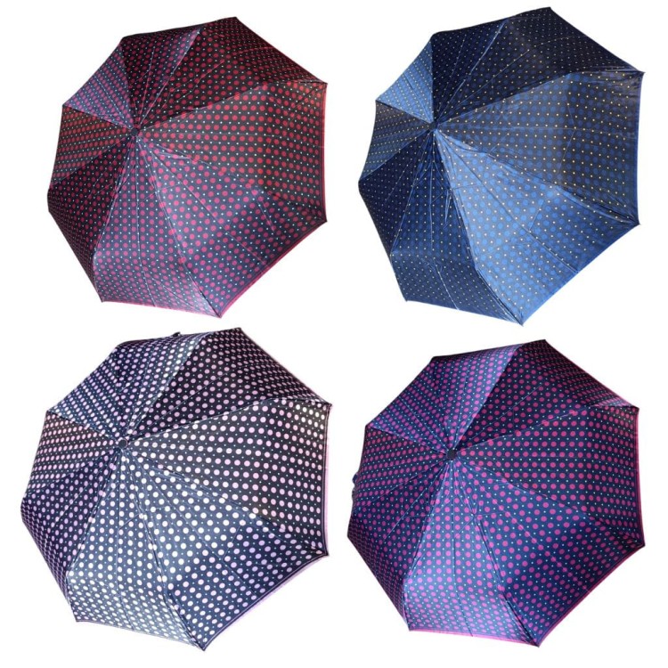 Parasolka składana manualna Lantana Satynowe groszki - cztery kolory
