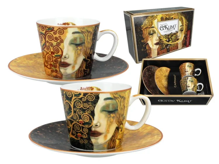 Komplet filiżanek do espresso Gustav Klimt Złote łzy 1.webp