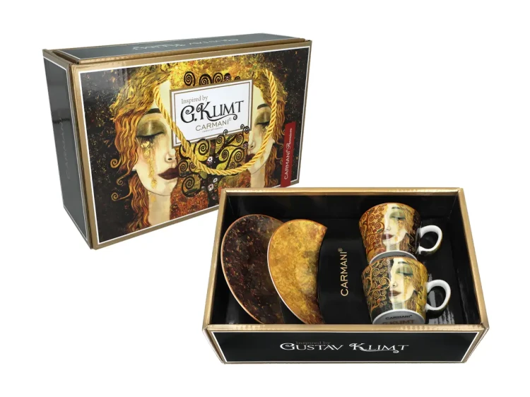 Komplet filiżanek do espresso Gustav Klimt Złote łzy 2.webp