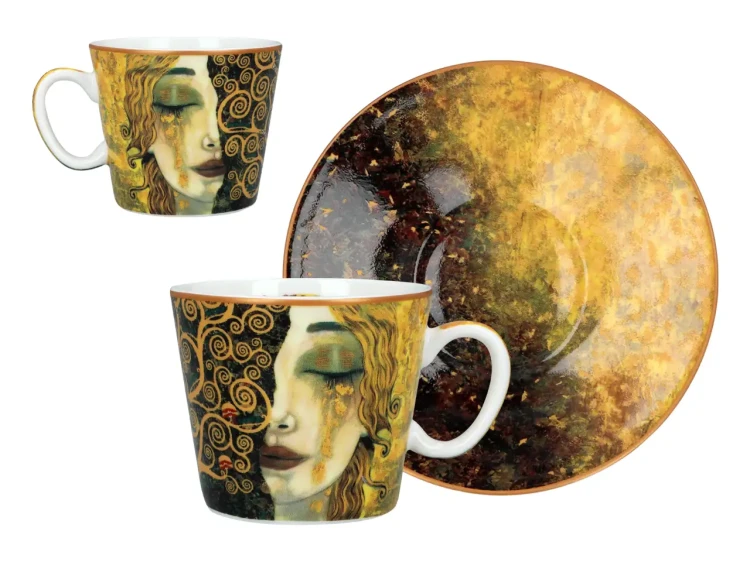 Komplet filiżanek do espresso Gustav Klimt Złote łzy 4.webp
