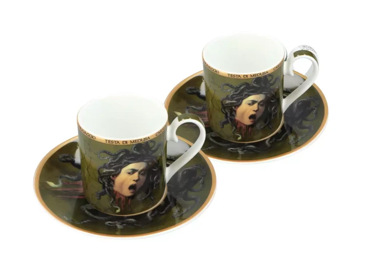 Komplet filiżanek do espresso Caravaggio Głowa Meduzy 7.webp
