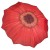 Parasolka składana reverse Galleria Czerwona gerbera czasza rozłożona