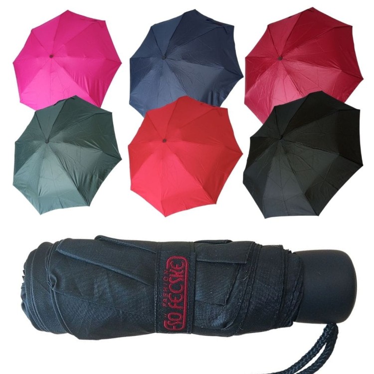 Parasolka składana kieszonkowa w jednolitym kolorze zdjęcie główne