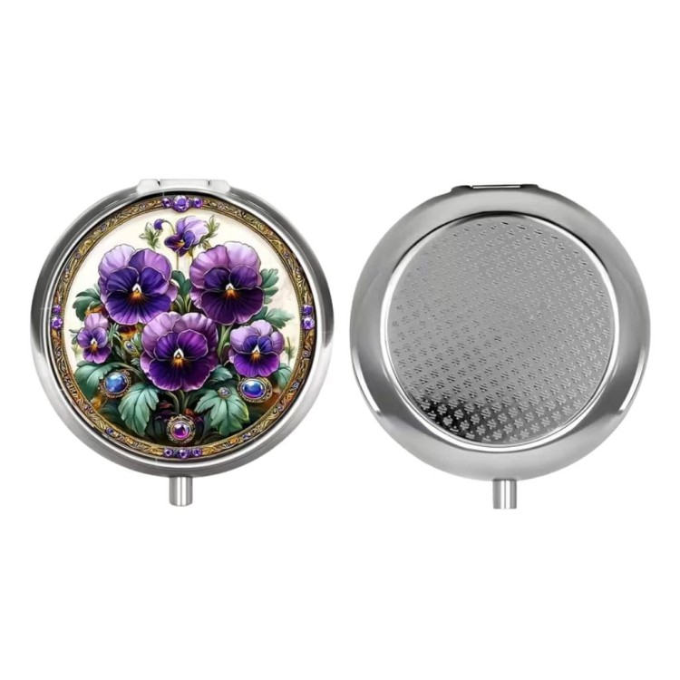 Pill box pudełko na leki Bratki wierzch i spód.jpg