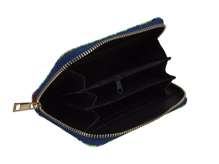 Portfel na zamek Vincent van Gogh Irysy wnętrze z przegródkami.webp