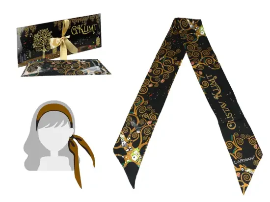 Szarfa do włosów Gustav Klimt Drzewo życia zdjęcie główne.webp