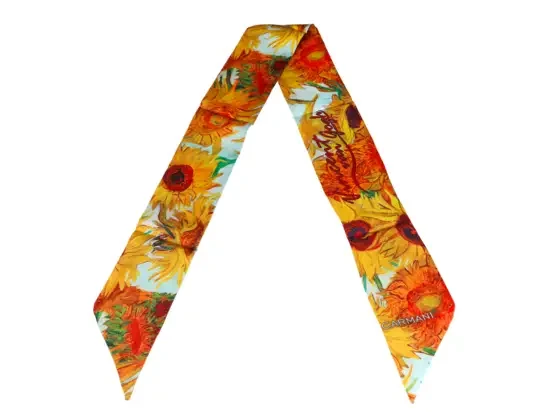 Szarfa do włosów Vincent van Gogh Słoneczniki rozłożona.webp