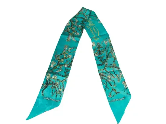 Szarfa do włosów Vincent van Gogh Kwitnący migdałowiec rozłożona.webp