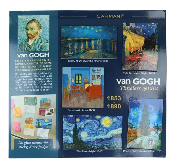 Komplet 5 magnesów na lodówkę Vincent van Gogh Dzieła różne zdjęcie główne.webp