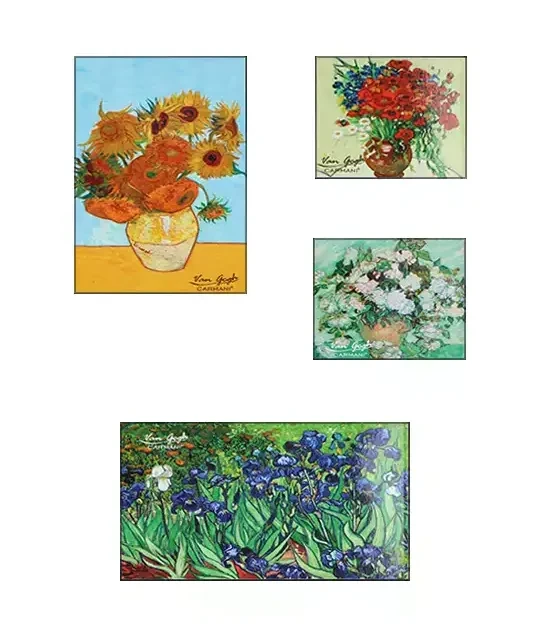 Komplet 4 magnesów na lodówkę Vincent van Gogh Dzieła różne zdjęcie główne.webp