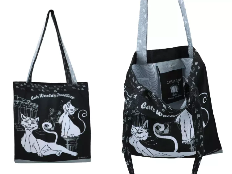 Torba na ramię Koty w Rzymie wewnętrzna kieszonka.webp