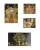 Komplet 4 magnesów na lodówkę Gustav Klimt dzieła różne.webp