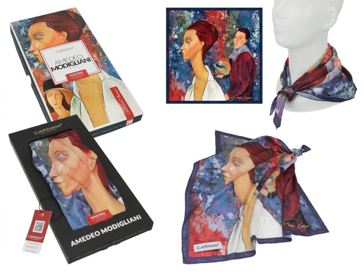 Apaszka z etaminy idealna na prezent Modigliani 1