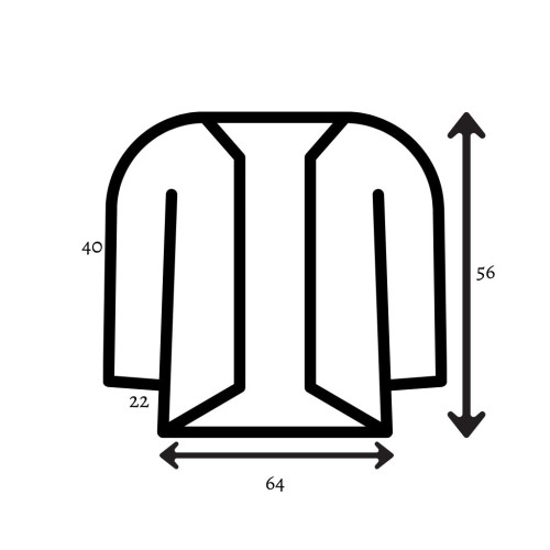 Kardigan dziergany szydełkowy wymiary