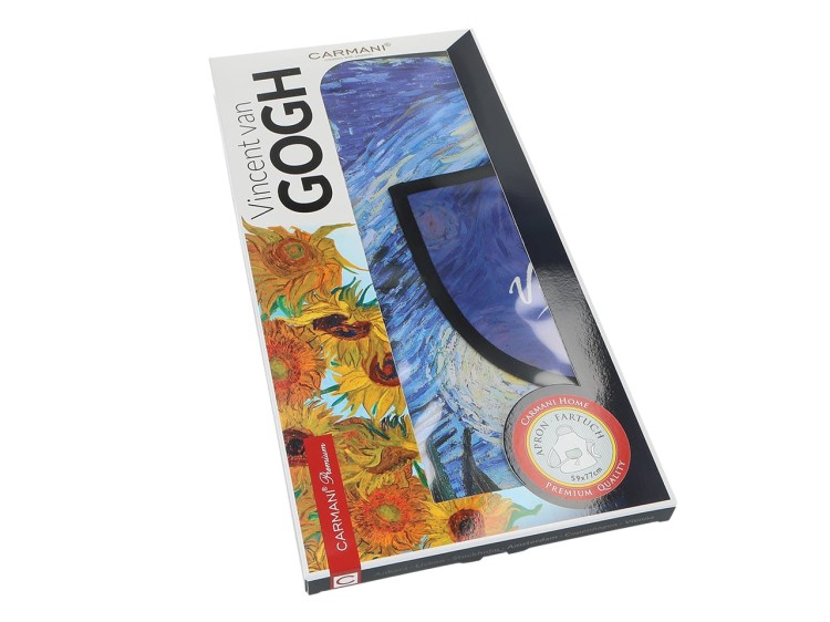 Fartuszek kuchenny Vincent van Gogh Gwiaździsta noc w pudełku prezentowym