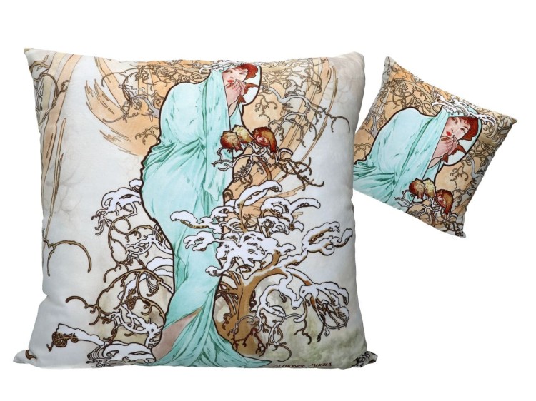 Poduszka 50x50 Alphonse Mucha Zima