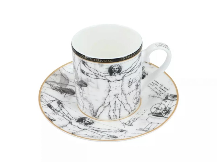 Filiżanka 250 ml Leonardo da Vinci Człowiek witruwiański