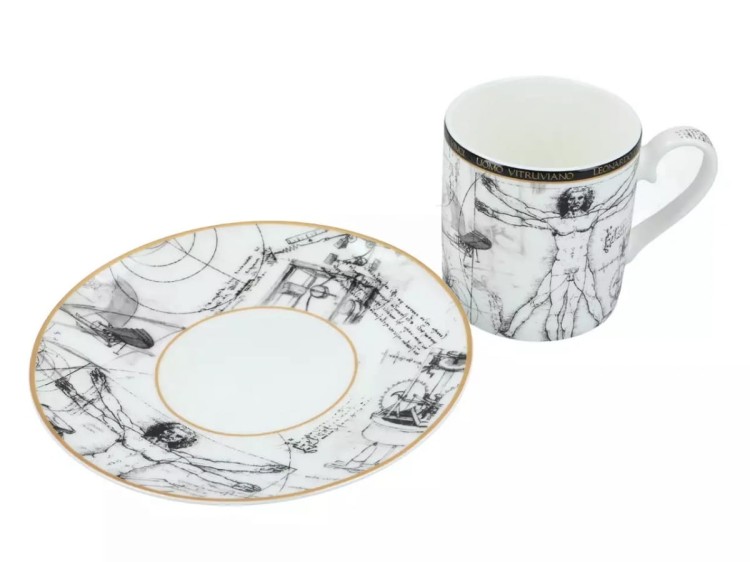 Filiżanka 250 ml Leonardo da Vinci Człowiek witruwiański