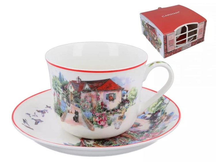 Filiżanka 400 ml Czerwony dworek