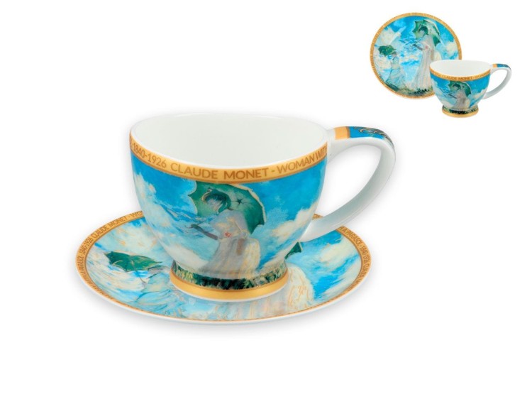 Filiżanka espresso 100ml Monet Kobieta z parasolem 2