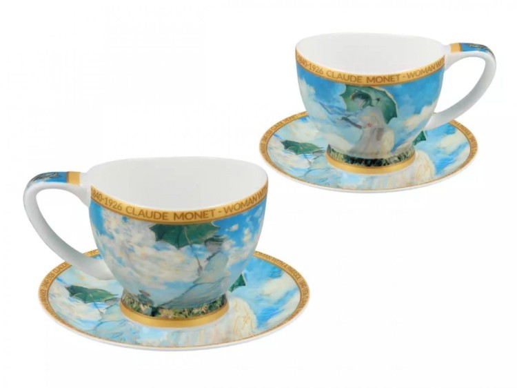 Filiżanka espresso 100ml Monet Kobieta z parasolem 3